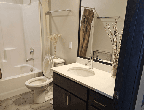 Pristine clean bathroom